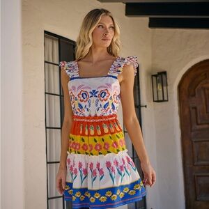 Sugarlips Olympia Floral Ruffle Tiered Mini Dress
